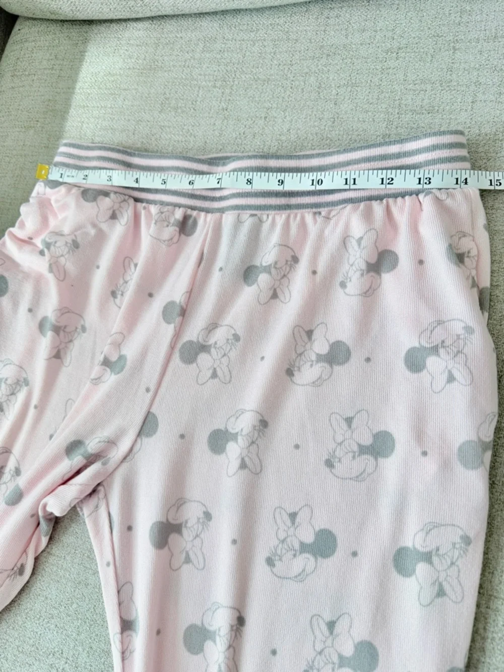 🎀 NWOT Minnie Mouse Light Pink Brushed Knit Jogger Pajama Pants Disney - Picture 9 of 14